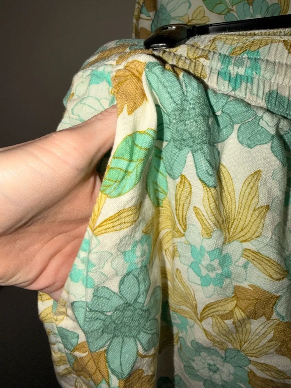 Linen Floral Blouse & Shorts Set Matching Outfit